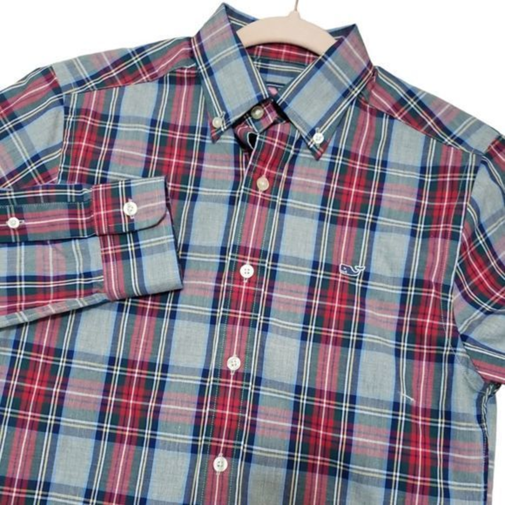 Vineyard Vines Men's Classic Preppy‎ Plaid Button-down Size XSMALL